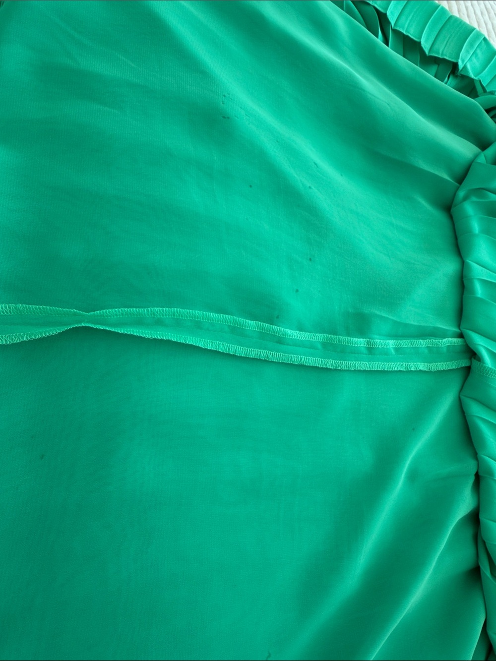 J. Crew Green Pleated Midi Skirt Size 4 - Picture 10 of 12